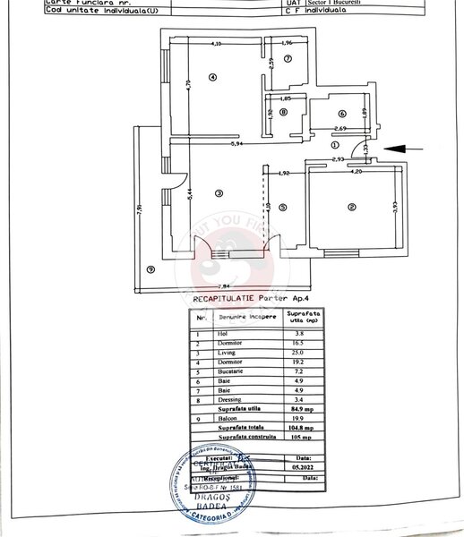 Metrou Jiului | 3 camere | 105mp | Semidecomandat | B12424